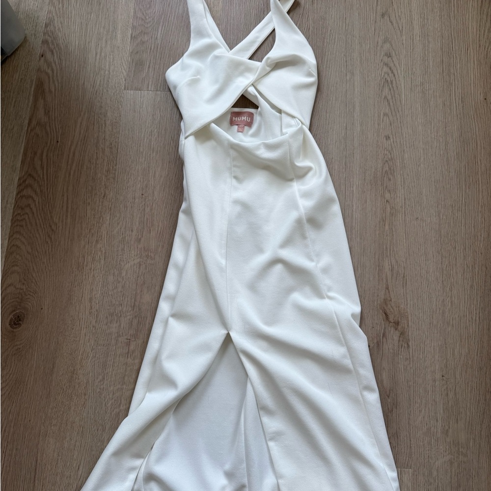 Show Me Your Mumu Ivory Cutout Dress